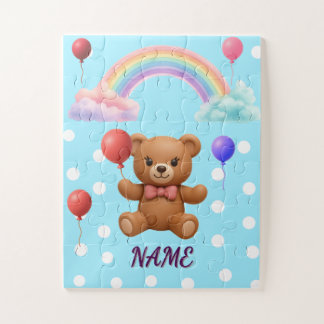 Puzzle personnalisé avec un ours en peluche et des