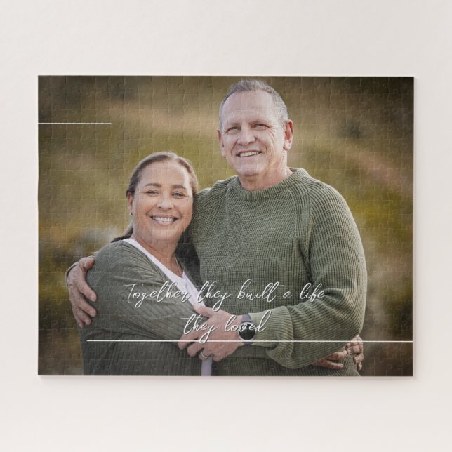 Puzzle personnalisé avec vos lignes de texte et d' (Horizontal)