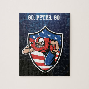 Puzzle Personnalisé, badge de football américain, footbal