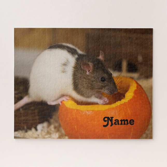 Puzzle Personnalisé Brown à capuchon Fancy Rat animal de  (Horizontal)