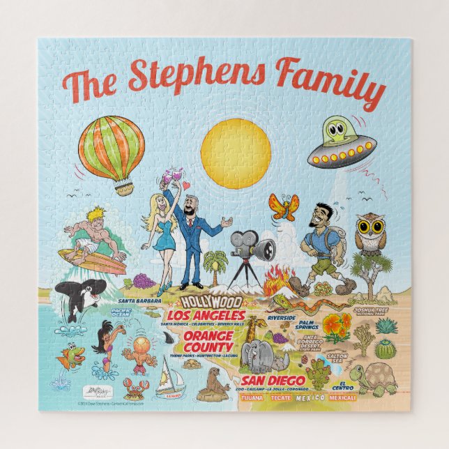 Puzzle Personnalisé Californie du Sud (Vertical)