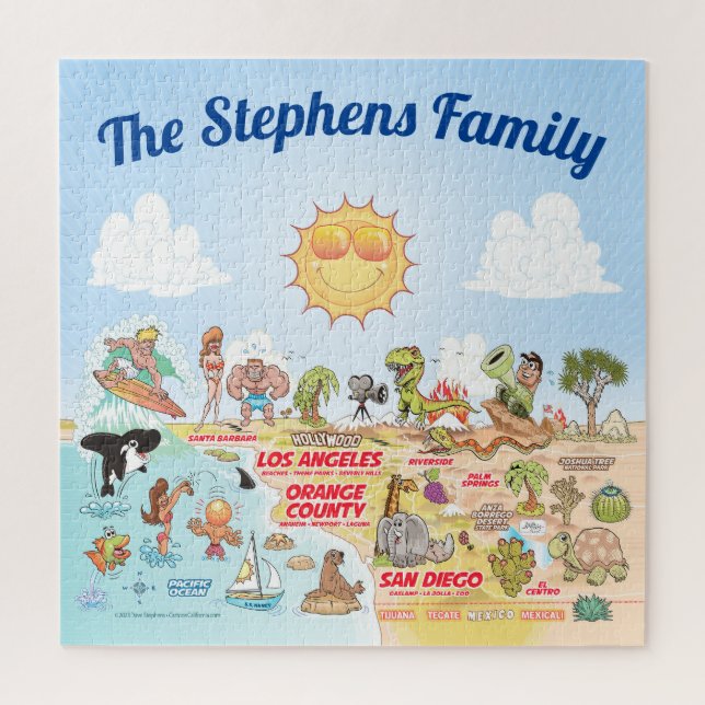 Puzzle Personnalisé Californie du Sud (Vertical)