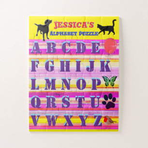 Puzzle personnalisé d'alphabet pour enfants
