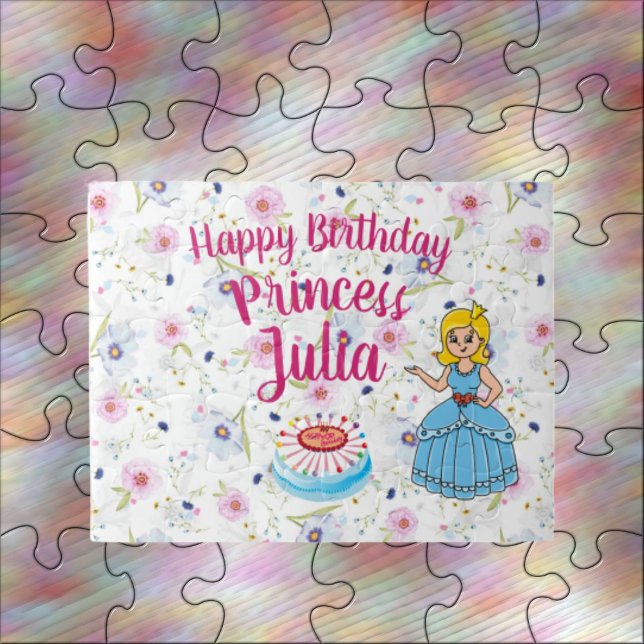 Puzzle personnalisé d'anniversaire de princesse (Créateur téléchargé)