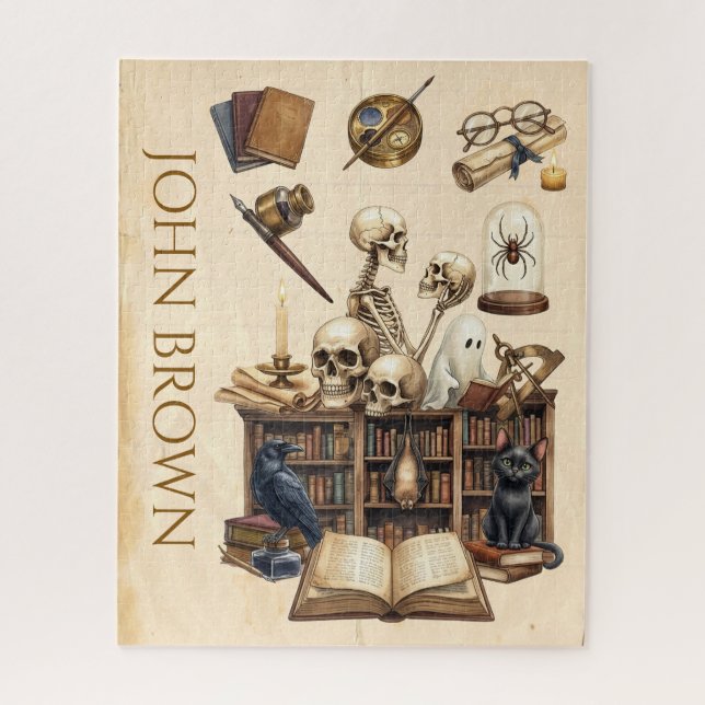 Puzzle personnalisé Dark Academia gothique  (Vertical)
