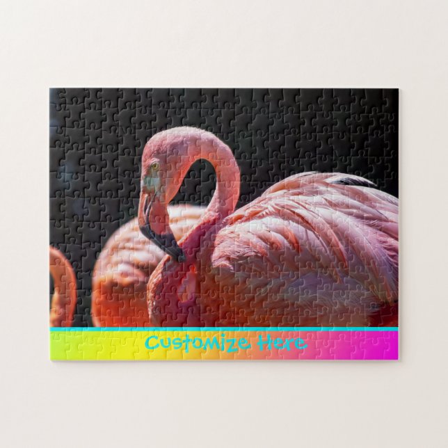 Puzzle personnalisé de Flamant rose (Horizontal)