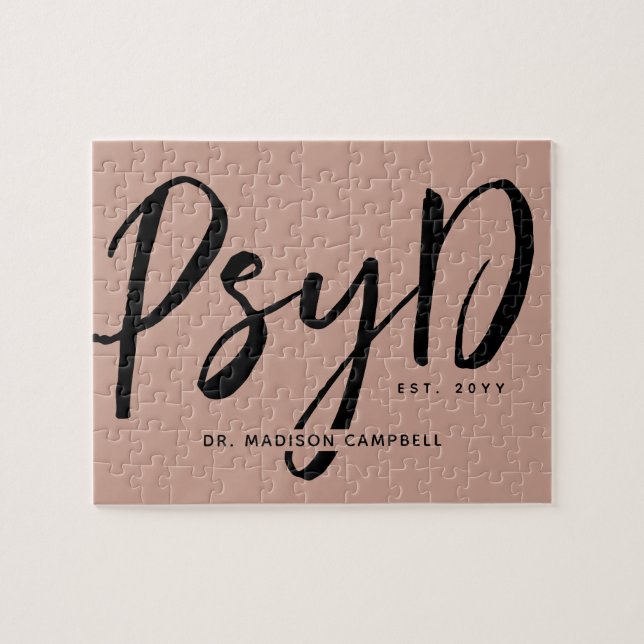 Puzzle Personnalisé Elegant PsyD Docteur en Psychologie (Horizontal)