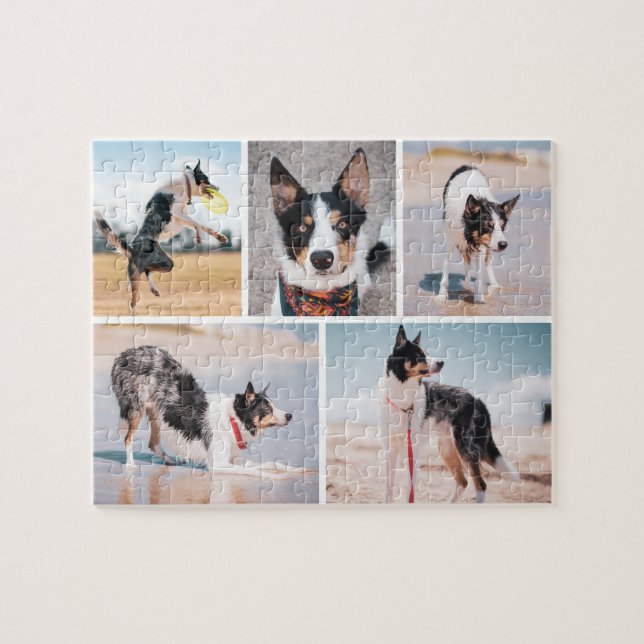Puzzle personnalisé en forme de collage de photo d (Horizontal)