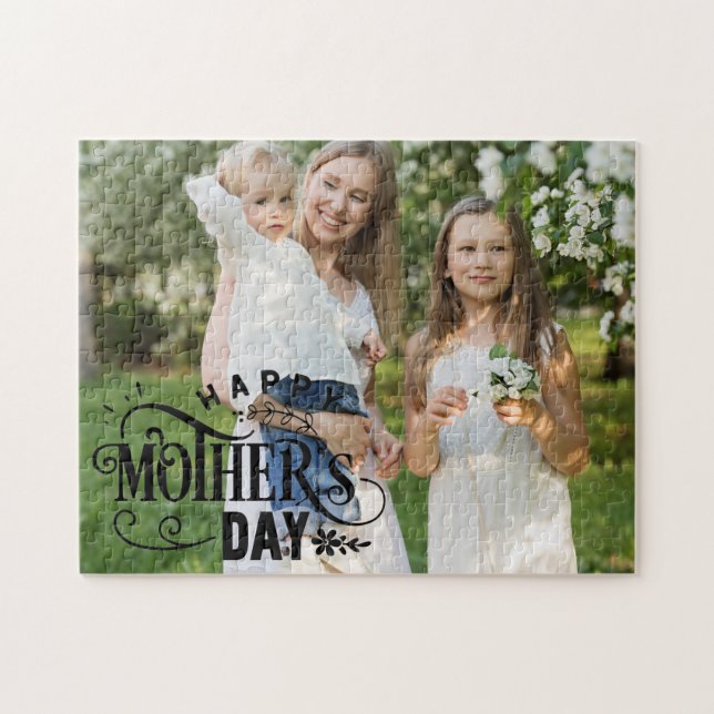 Puzzle personnalisé Joyeuse fête des Mères (Horizontal)