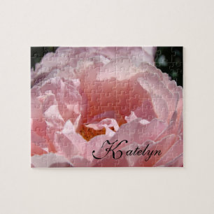 Puzzle personnalisé Votre nom Rose Rose Flower cad