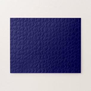 Puzzle Personnaliser bleu bleu couleur solide marine