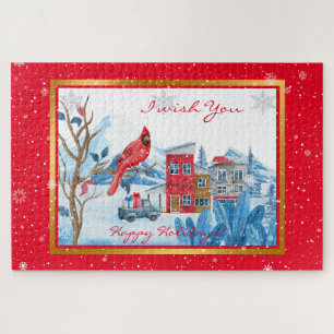 Puzzle Personnaliser Cardinale Et Paysage