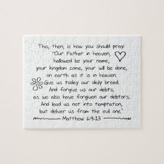 Puzzle Personnaliser Écriture manuscrite Bible Verse Les 
