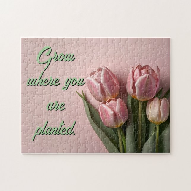 Puzzle Personnaliser la motivation des tulipes de printem (Horizontal)