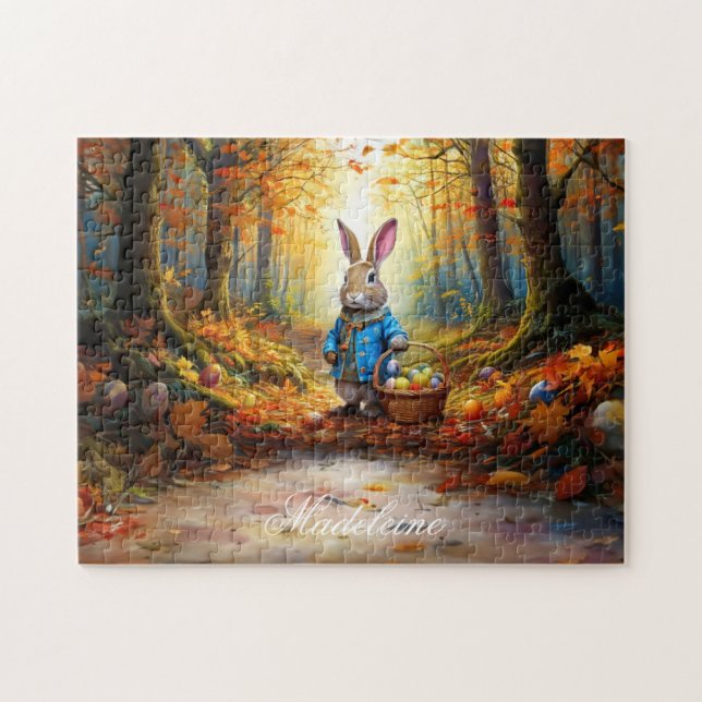 Puzzle Personnaliser le nom du panier d'œufs de Pâques de (Horizontal)
