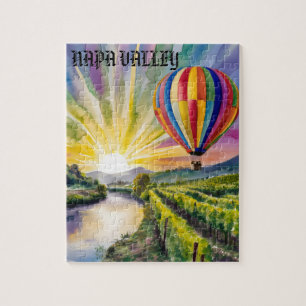 Puzzle Personnaliser Napa Valley Art Travel Hot Air Ballo