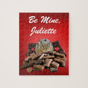 Puzzle Personnaliser Saint-Valentin Chocolat Chipmunk