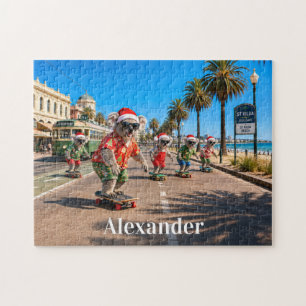 Puzzle Personnalisez Koalas Skateboarding Noël 252 pièces