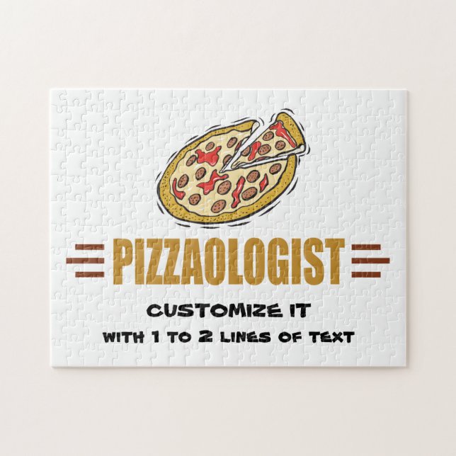 Puzzle Personnalisez-Le ! Funny Pizza Love Pizzaologist (Horizontal)