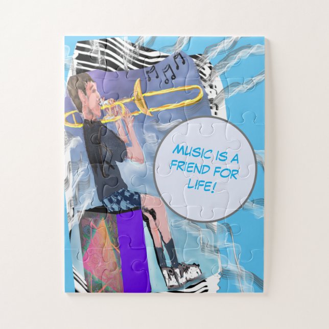Puzzle Personnalisez Trombone Music Est Un Ami Pour La Vi (Vertical)