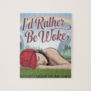 Puzzle Personne endormie Plutôt Être Woke Mountain Rainbo
