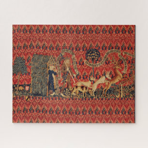 Puzzle PERSONNES SAUVAGES EN CHASSE DE CERF, Animaux, Flo