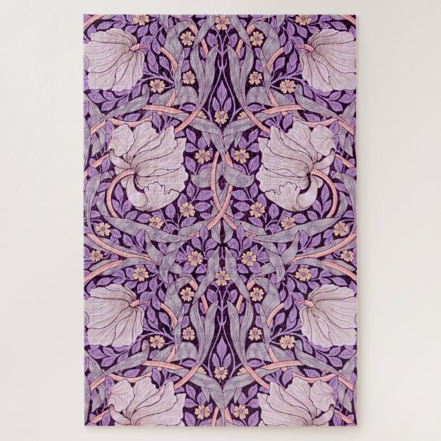 Puzzle Pervenche Pourpre, William Morris (Vertical)