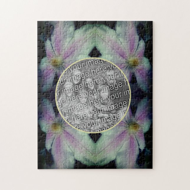 Puzzle Pétales Fleurs Clematis Abstrait Ajouter Votre Pho (Vertical)