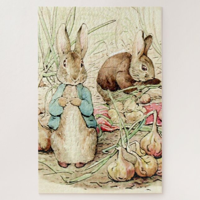 Puzzle Peter and Benjamin Gather Onions by Beatrix Potter (Vertical)