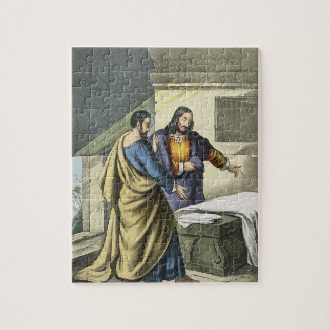 Puzzle Peter et John à la tombe, d'un prin de bible (Vertical)