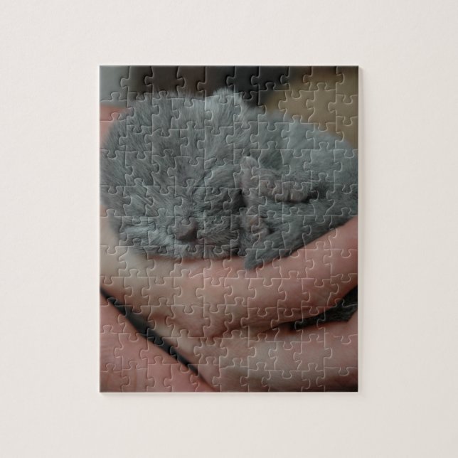 Puzzle Petit Bébé bleu Kitten (Vertical)