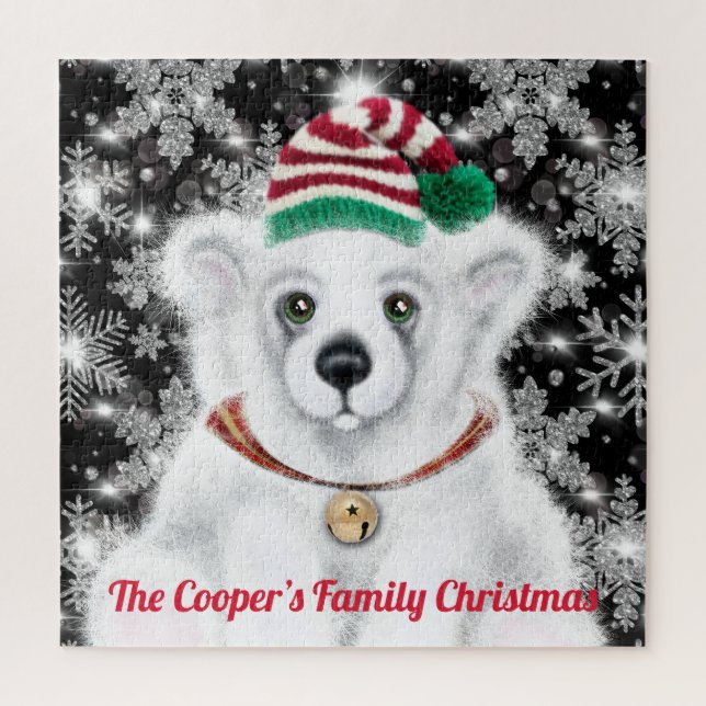 Puzzle Petit bébé ours polaire de Noël, petit ours de Pèr (Vertical)