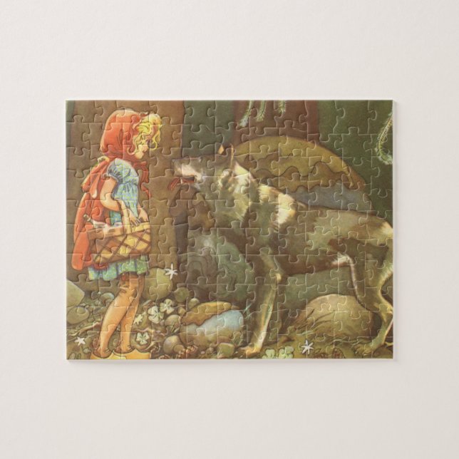 Puzzle Petit Chaperon Rouge, Conte Vintage Fée (Horizontal)
