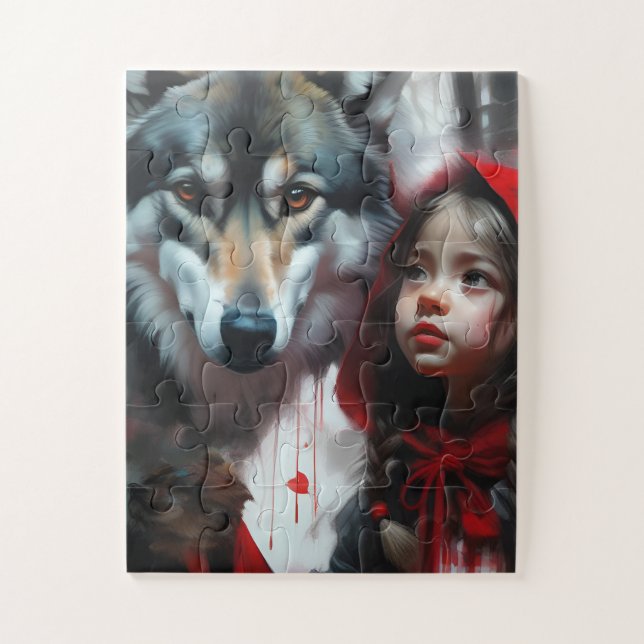 Puzzle Petit chaperon rouge et loup (Vertical)