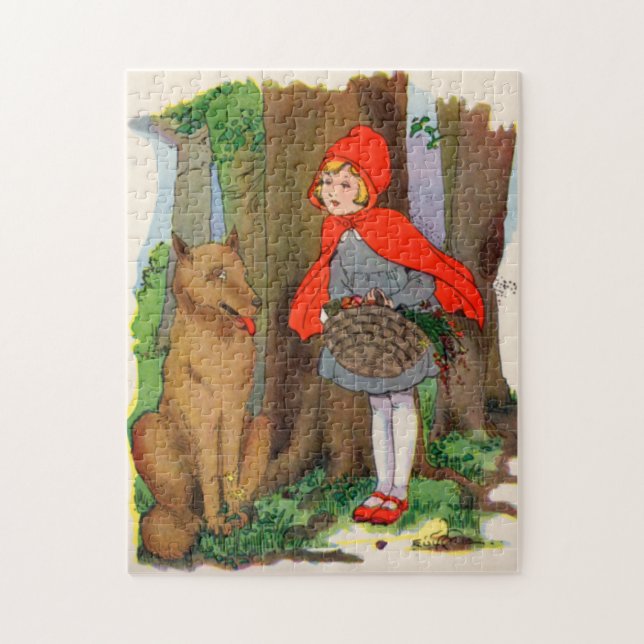 Puzzle Petit chaperon rouge et loup (Vertical)