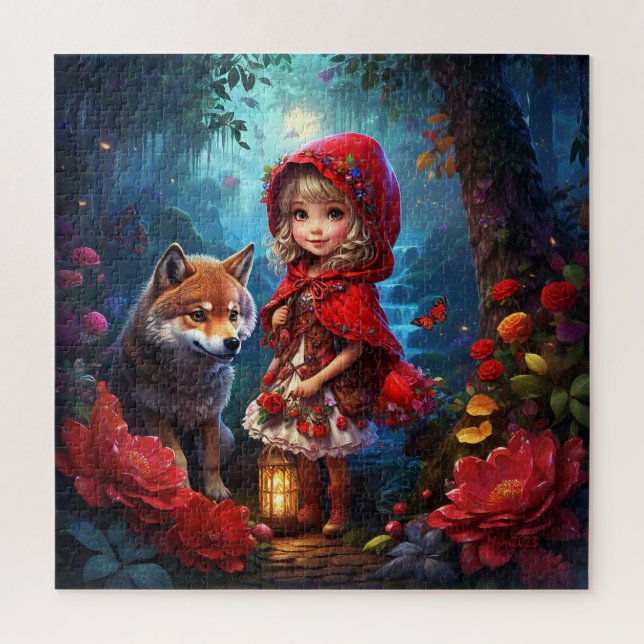 Puzzle Petit Chaperon Rouge et Loup (Vertical)