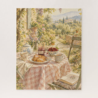 Puzzle Petit déjeuner à la campagne française en aquarell