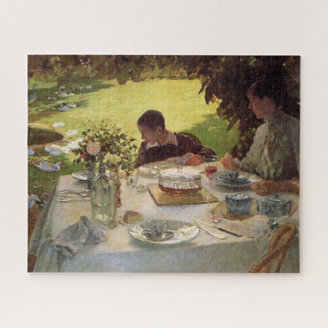 Puzzle Petit déjeuner formel dans le jardin (Horizontal)