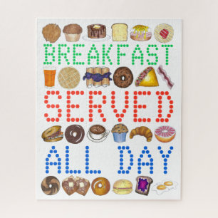 Puzzle Petit-Déjeuner Servi Toute La Journée Nez Diner Si