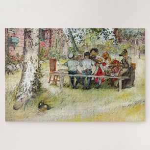 Puzzle Petit déjeuner sous le Big Birch par Carl Larsson