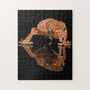 Puzzle Petit lizard mou Reptile avec réflexion