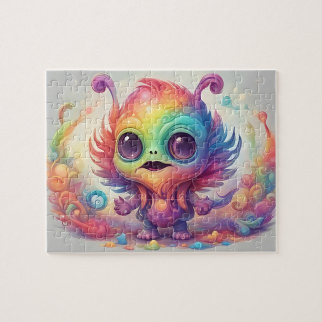 Puzzle Petit Monstre De Cute Coloré (Horizontal)