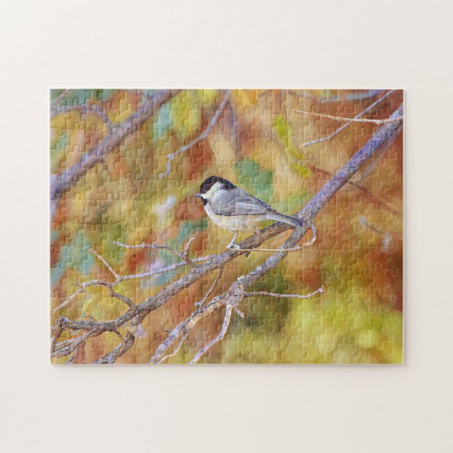 Puzzle Petit oiseau de poulet dans les arbres d'automne P (Horizontal)