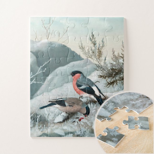 Puzzle Petit oiseau mignon - Bullfinch, Art (Créateur téléchargé)