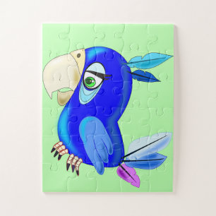 Puzzle Petit perroquet bleu