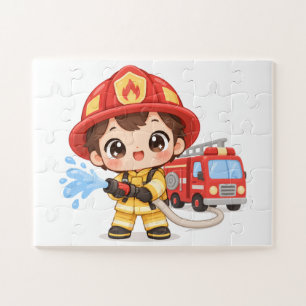 Puzzle Petit Pompier Courageux