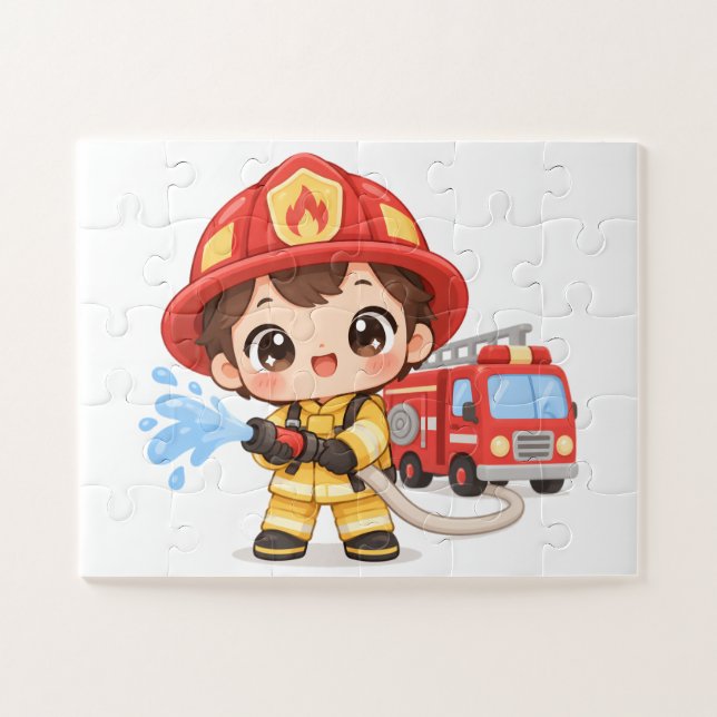 Puzzle Petit Pompier Courageux (Horizontal)