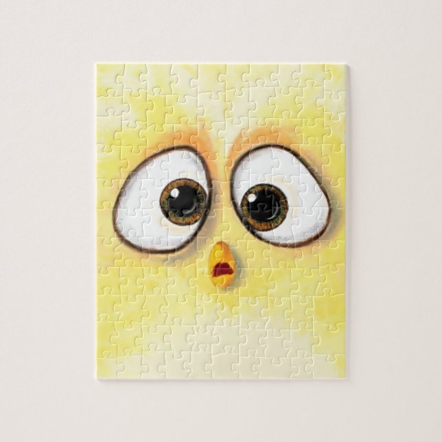 Puzzle Petit poulet aux grands yeux - Dessin d'art (Vertical)