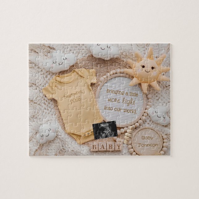 Puzzle Petit rayon de soleil cadeau d'annonce de grossess (Horizontal)