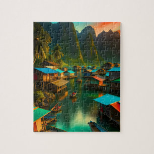 Puzzle Petit village de pêcheurs indonésien